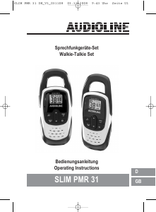 Bedienungsanleitung Audioline Slim PMR 31 Walkie-talkie