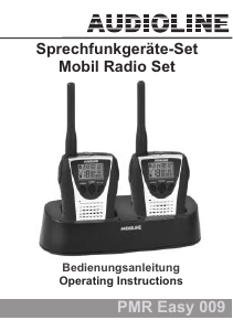 Manual Audioline PMR Easy 009 Walkie-talkie