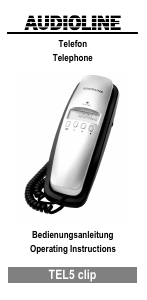 Bedienungsanleitung Audioline TEL5 CLIP Telefon