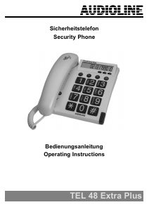 Bedienungsanleitung Audioline TEL48 Extra Plus Telefon