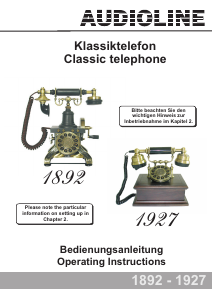 Bedienungsanleitung Audioline 1892 Telefon