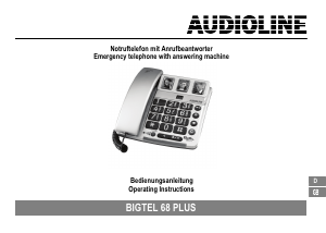 Manual Audioline BigTel 68 Plus Phone
