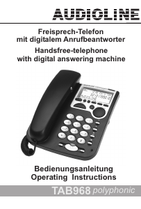Bedienungsanleitung Audioline TAB968 Polyphonic Telefon
