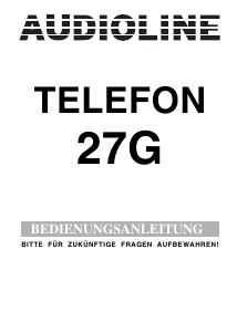 Bedienungsanleitung Audioline 27G Telefon