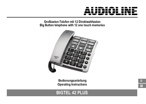 Bedienungsanleitung Audioline BigTel 42 Plus Telefon