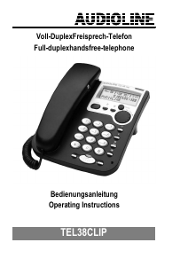 Manual Audioline TEL38 CLIP Phone