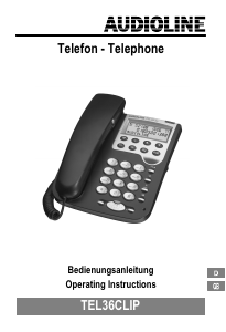 Bedienungsanleitung Audioline TEL36 CLIP Telefon