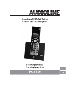 Manual Audioline Polo 800 Wireless Phone