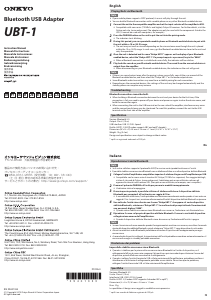 Handleiding Onkyo UBT-1 Bluetooth adapter