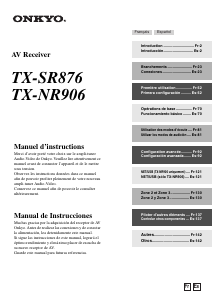 Mode d’emploi Onkyo TX-SR876 Récepteur