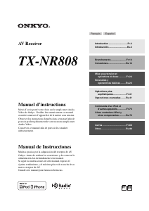 Manual de uso Onkyo TX-NR808 Receptor