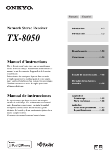 Mode d’emploi Onkyo TX-8050 Récepteur