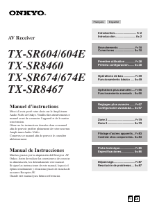 Mode d’emploi Onkyo TX-SR8460 Récepteur