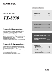 Manual de uso Onkyo TX-8030 Receptor