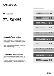 Manual de uso Onkyo TX-SR605 Receptor