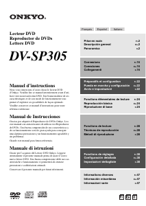 Manual de uso Onkyo DV-SP305 Reproductor DVD