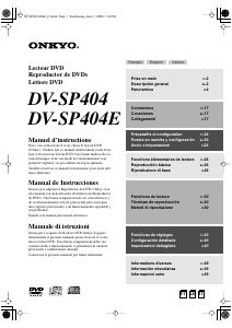 Mode d’emploi Onkyo DV-SP404E Lecteur DVD