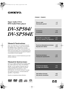 Manual de uso Onkyo DV-SP504E Reproductor DVD