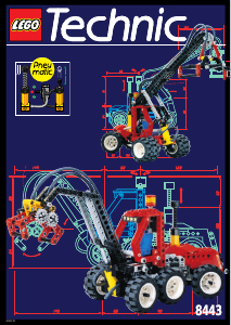 Handleiding Lego set 8443 Technic Tractor met boomstammentrailer