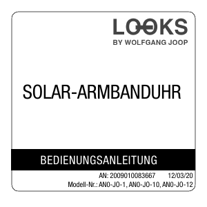 Bedienungsanleitung LOOKS AN0-JO-1 Armbanduhr