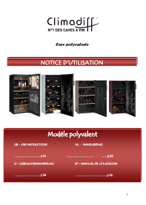 Manual Climadiff CLP204ZN Wine Cabinet