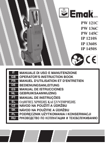 Manuál Emak IP 1360C Tlaková myčka
