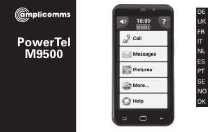 Bruksanvisning Amplicomms PowerTel M9500 Mobiltelefon