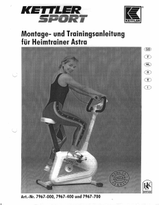 Manual Kettler Astra Exercise Bike