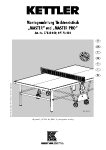 Handleiding Kettler Master Tafeltennistafel