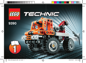 Manuál Lego set 9390 Technic Mini odtahový vůz 2 v 1