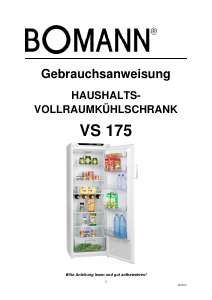 Bedienungsanleitung Bomann VS 175 Kühlschrank