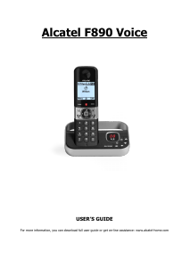Manual Alcatel F890 Voice Wireless Phone