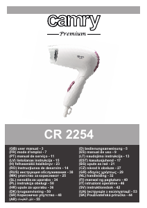 Manual Camry CR 2254 Uscător de păr