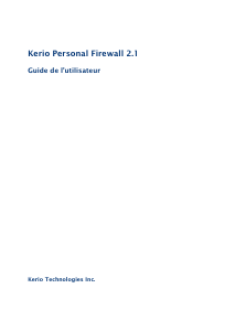 Mode d’emploi Kerio Personal Firewall 2.1