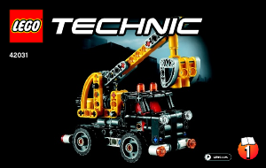 Manual de uso Lego set 42031 Technic Camión con plataforma elevadora