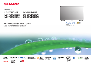 Bedienungsanleitung Sharp AQUOS LC-70UD20EN LCD fernseher
