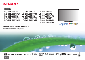 Bedienungsanleitung Sharp AQUOS LC-60LE858E LCD fernseher