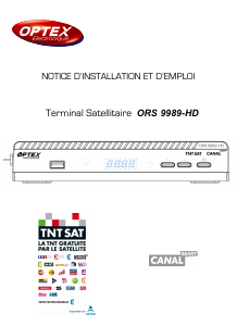 Mode d’emploi Optex ORS 9989-HD Récepteur numérique