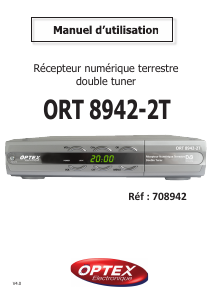 Mode d’emploi Optex ORT 8942-2T Récepteur numérique