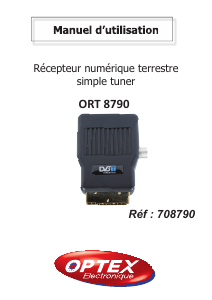 Mode d’emploi Optex ORT 8790 Récepteur numérique