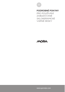 Manuál Mora VDSS 654 FFW Varná deska
