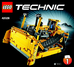 Посібник Lego set 42028 Technic Бульдозер