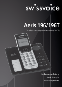 Bedienungsanleitung Swissvoice Aeris 196 Schnurlose telefon