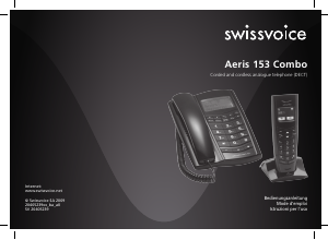 Bedienungsanleitung Swissvoice Aeris 153 Combo Schnurlose telefon