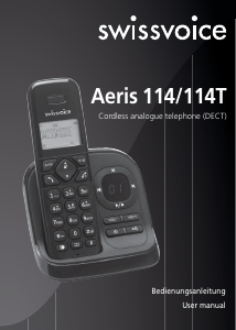 Bedienungsanleitung Swissvoice Aeris 114T Schnurlose telefon