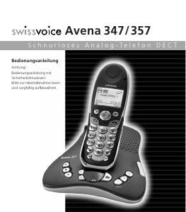Bedienungsanleitung Swissvoice Avena 357 Schnurlose telefon