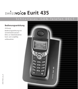 Bedienungsanleitung Swissvoice Eurit 435 Schnurlose telefon