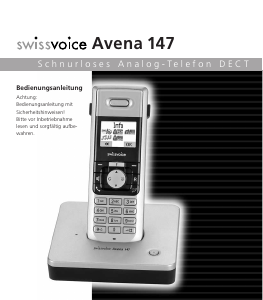 Bedienungsanleitung Swissvoice Avena 147 Schnurlose telefon