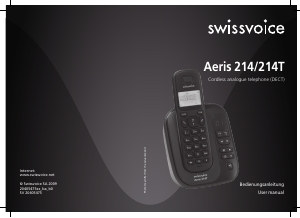 Bedienungsanleitung Swissvoice Aeris 214T Schnurlose telefon