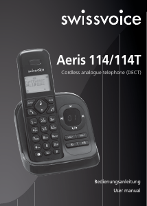 Bedienungsanleitung Swissvoice Aeris 114 Schnurlose telefon